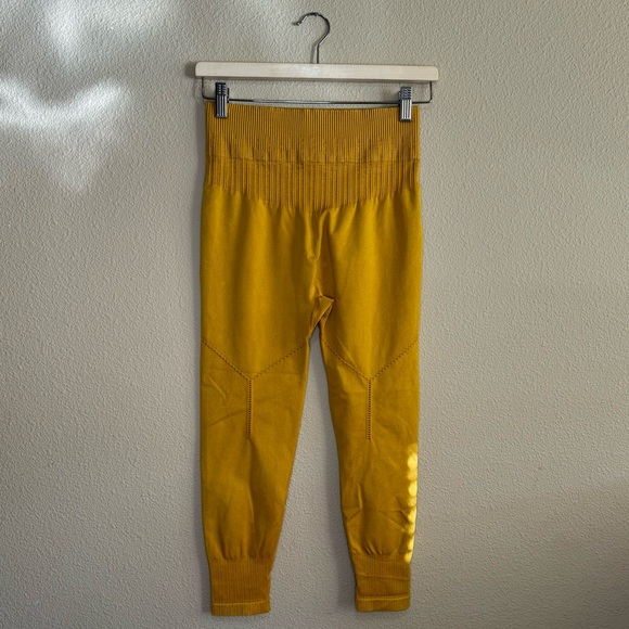 JoyLab leggings womens medium nylon blend patterned yellow - Picture 2 of 9
